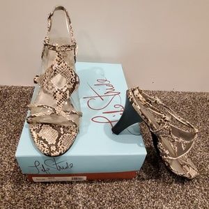 Life strade snakeskin heels sz 11